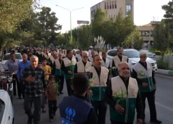 کاروان عزاداری شمیم کرامت همزمان با سالروز شهادت امام رئوف در شهرضا