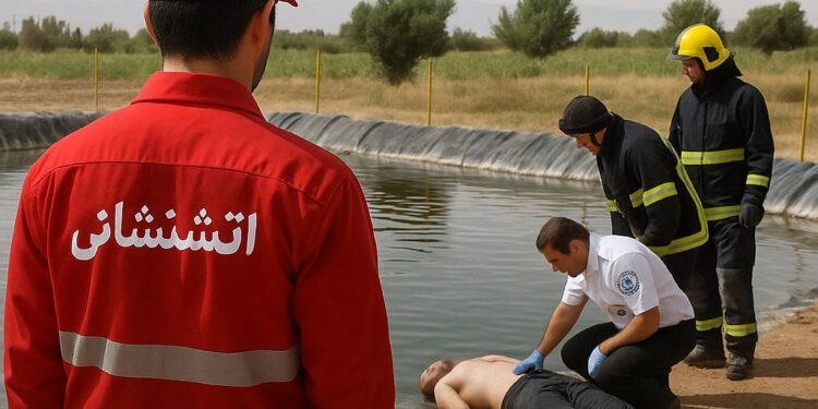 غرق شدن مرد ۴۵ ساله در استخر کشاورزی