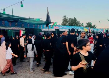 مراسم باشکوه پیاده‌روی جاماندگان اربعین حسینی در شهرضا